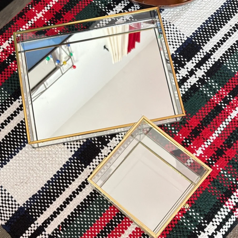 🆕Mirrored Vanity Tray And Trinket Box